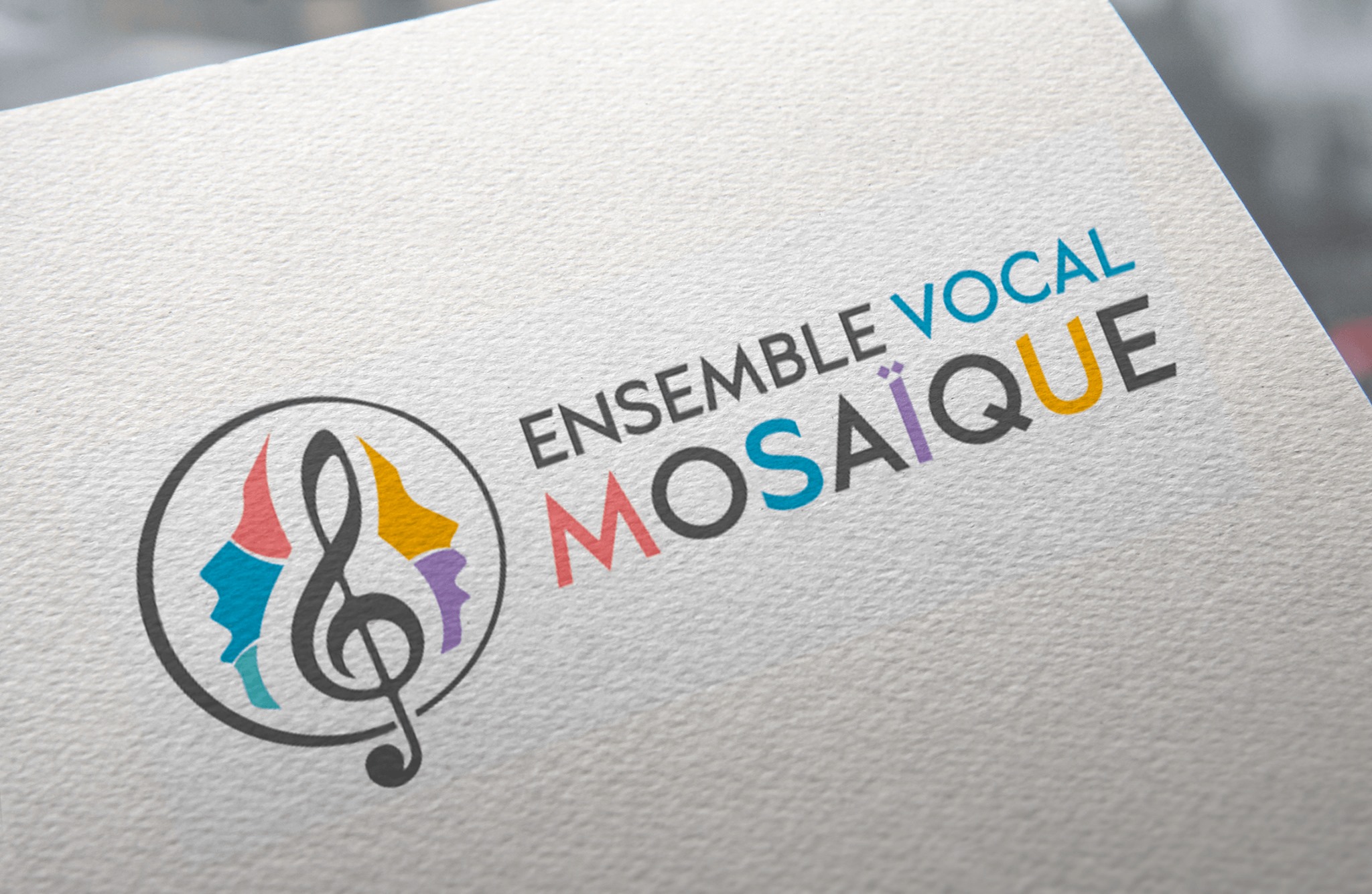 Logo pour l'ensemble vocal mosaïque