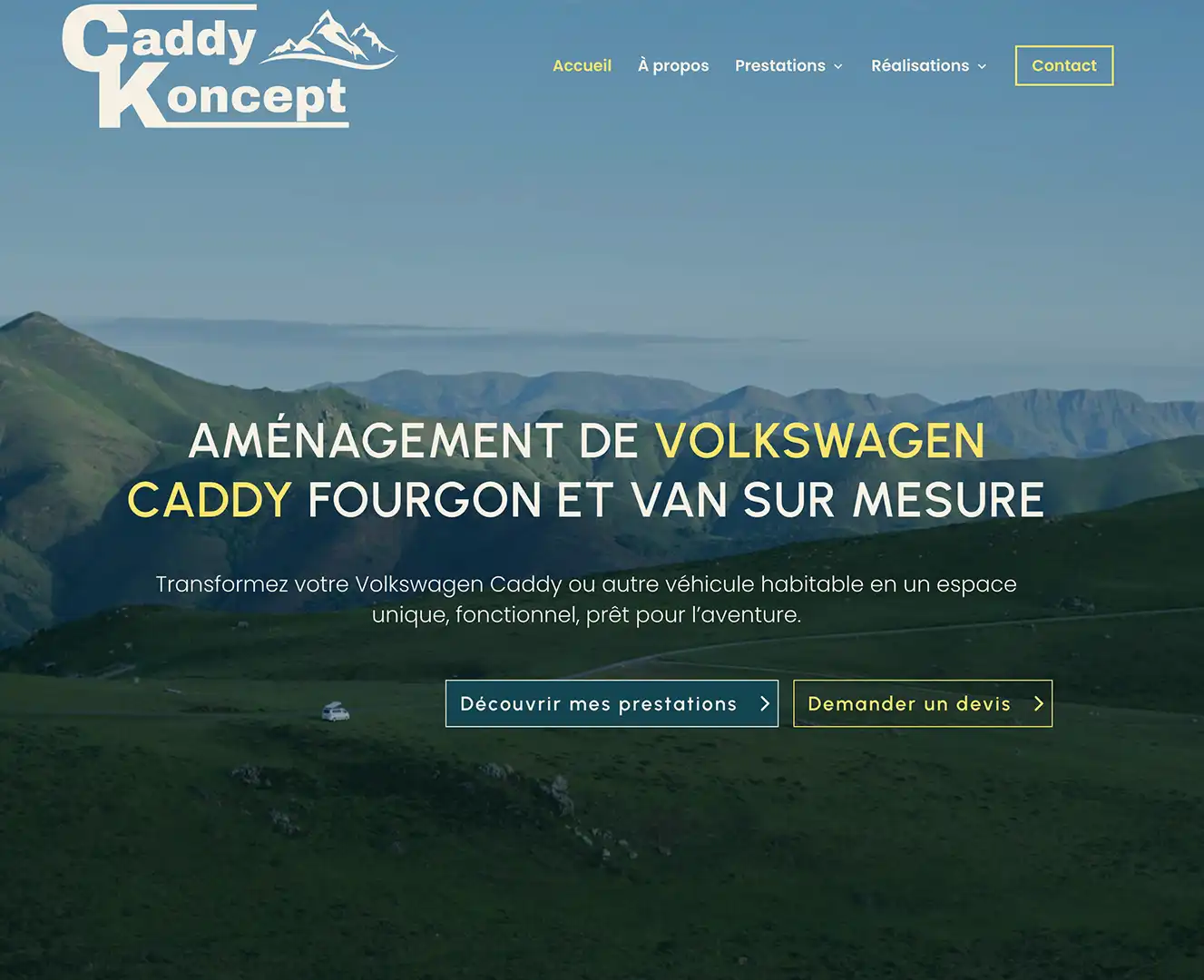 Site vitrine Caddy Koncept - aménagement de VW Caddy Site vitrine Caddy Koncept - aménagement de VW Caddy, van et fourgon sur mesure